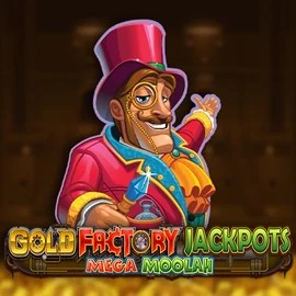 Gold Factory Jackpots Mega Moolah logo by Aurum Signature Studios KokoBet Casino