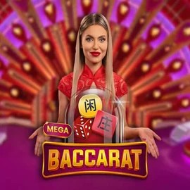 Mega Baccarat logo by Pragmatic Play at KokoBet Casino