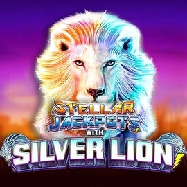 Stellar Jackpots with Silver Lion slot icon by Lightning Box Game, available at KokoBet Casino